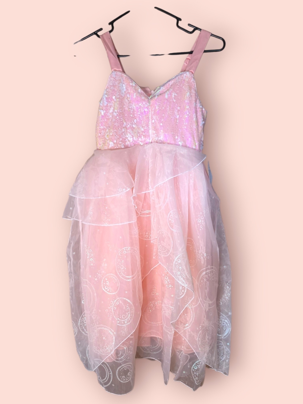 ^ Pink Sequin & Tulle Princess Party Dress